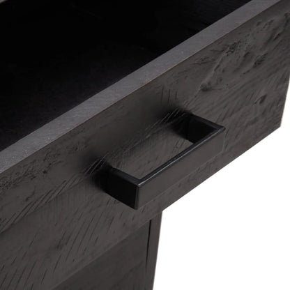Nattbord Sengbord Svart 36x30x45 cm heltre furu