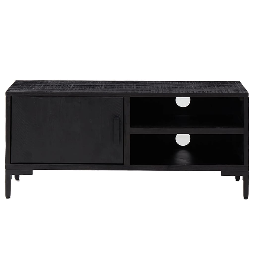 TV-Møbel Svart 90x30x40 cm heltre furu