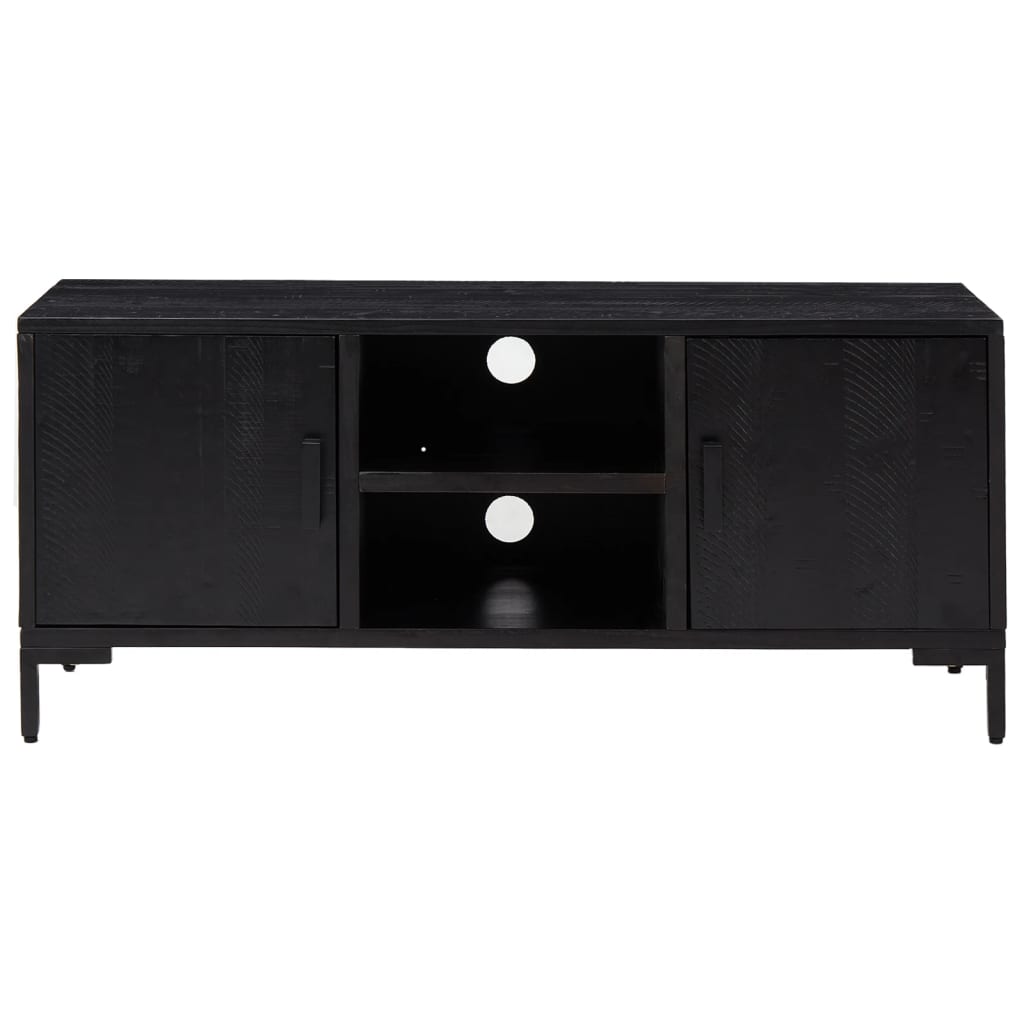 TV-Møbel Svart 110x35x48 cm heltre furu