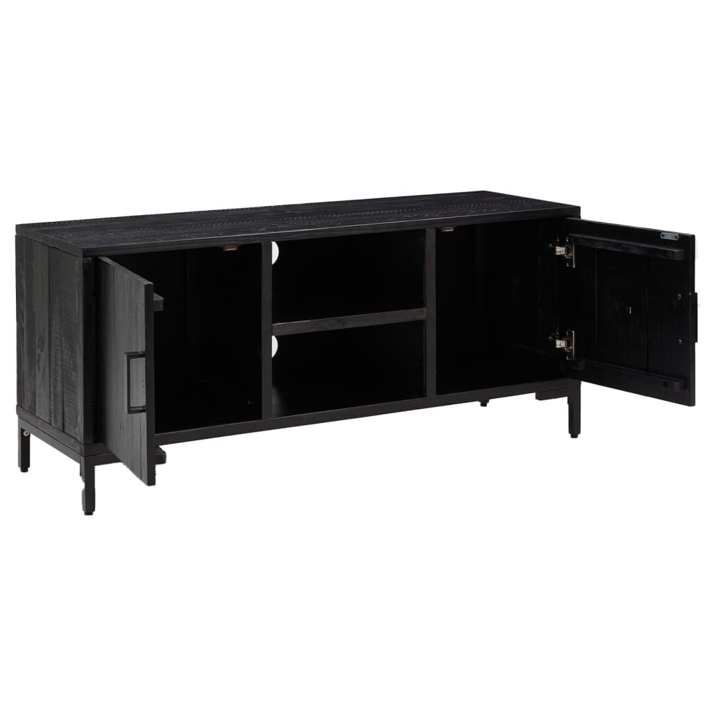 TV-Møbel Svart 110x35x48 cm heltre furu