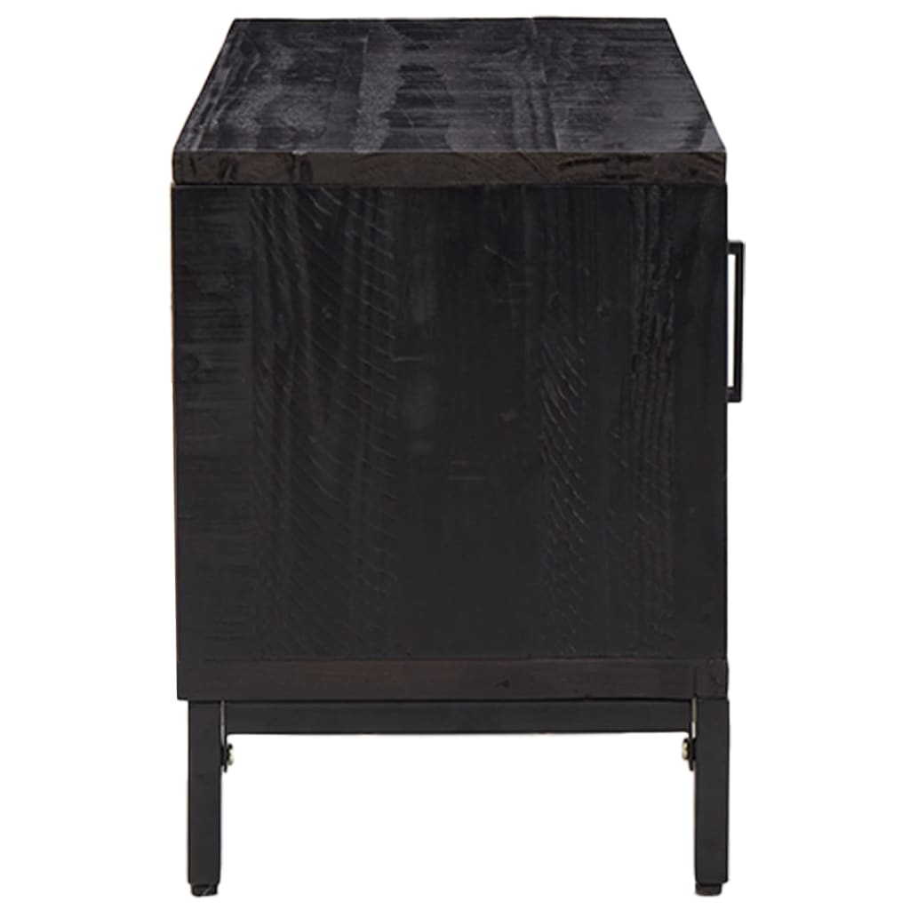 TV-Møbel Svart 110x35x48 cm heltre furu