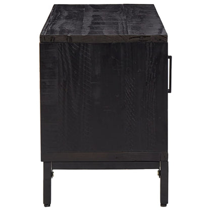 TV-Møbel Svart 110x35x48 cm heltre furu