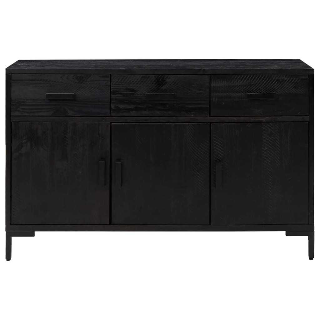 Skjenk Svart 110x35x70 cm heltre furu