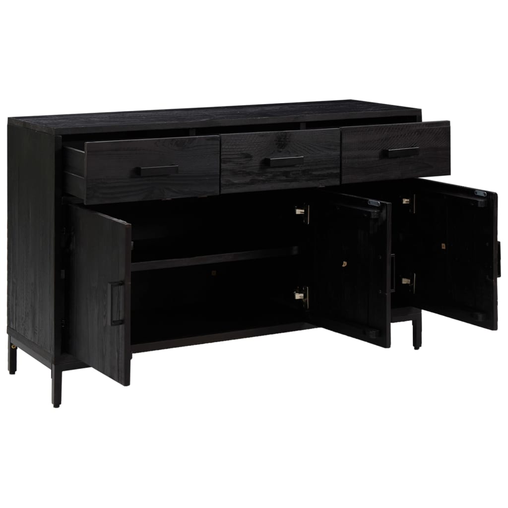Skjenk Svart 110x35x70 cm heltre furu