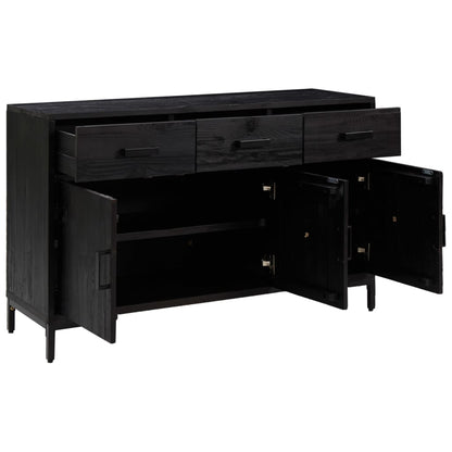 Skjenk Svart 110x35x70 cm heltre furu