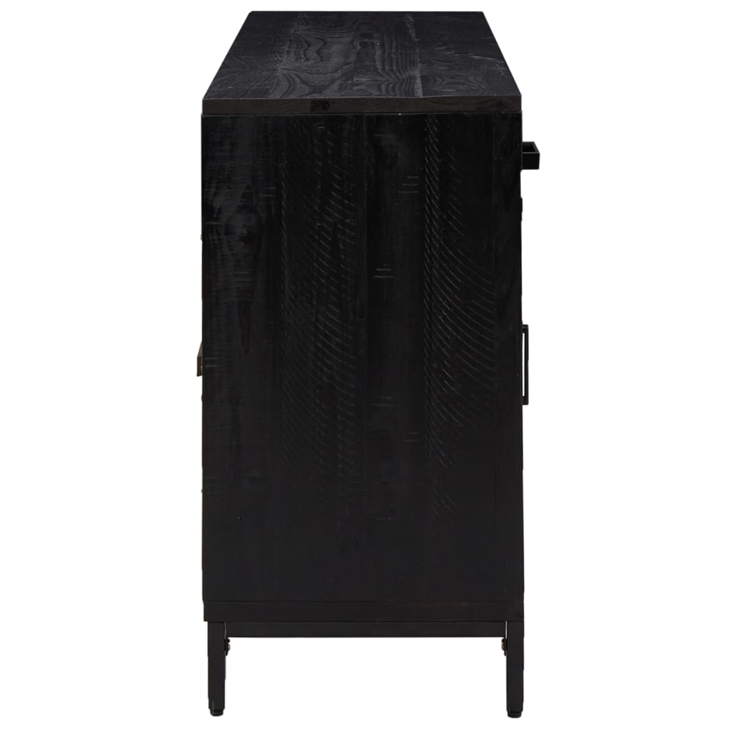 Skjenk Svart 110x35x70 cm heltre furu