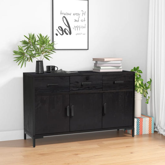 Skjenk Svart 110x35x70 cm heltre furu