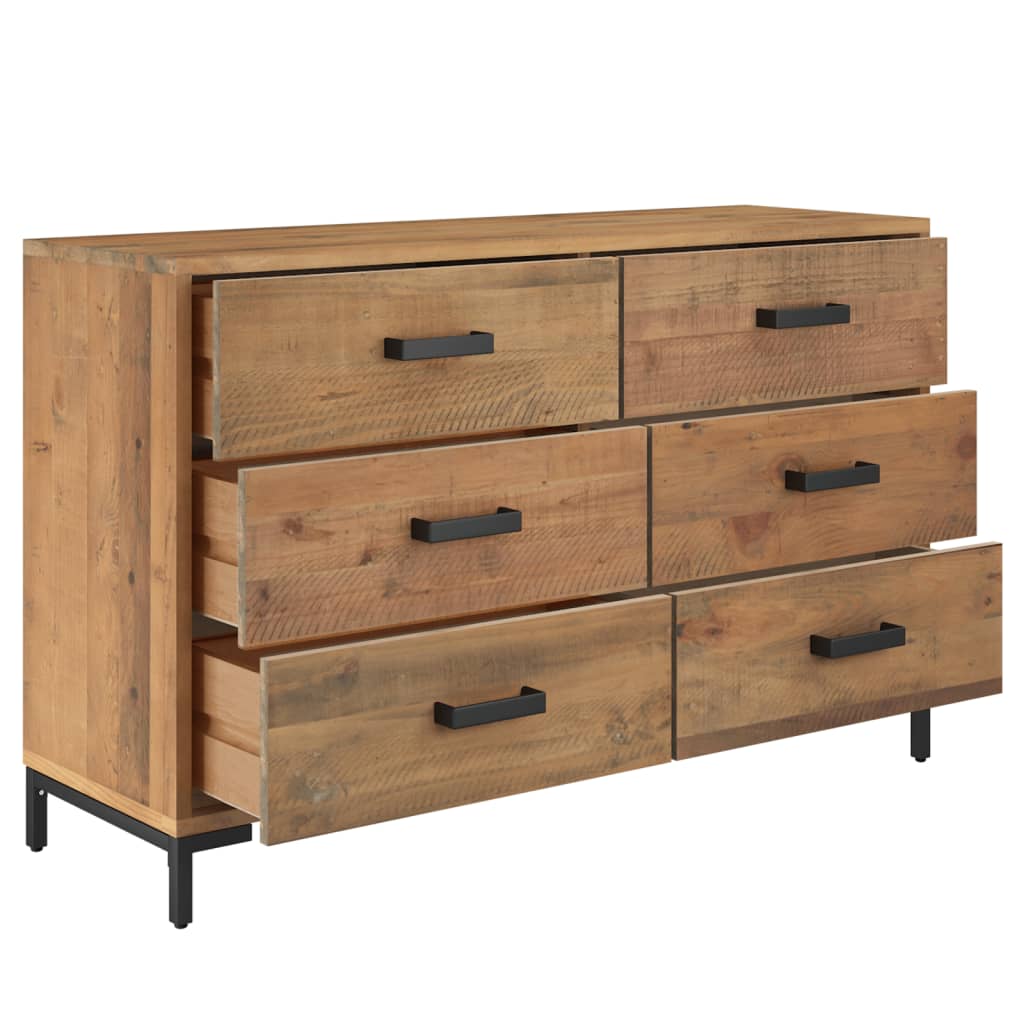 Skjenk Brun 110x35x70 cm heltre furu