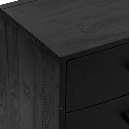 Skjenk Svart 110x35x70 cm heltre furu