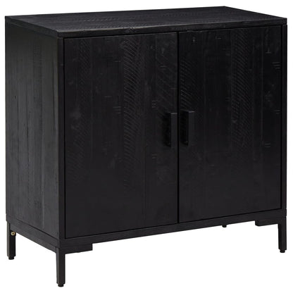Skjenk Svart 75x35x70 cm heltre furu