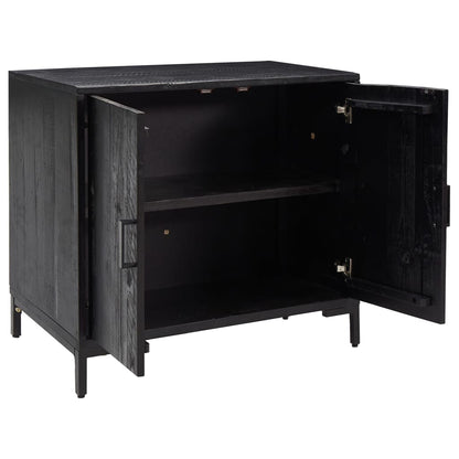 Skjenk Svart 75x35x70 cm heltre furu