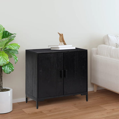 Skjenk Svart 75x35x70 cm heltre furu