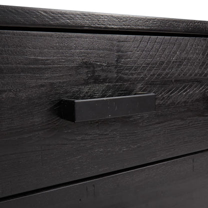 Kommode Svart 75x35x70 cm heltre furu