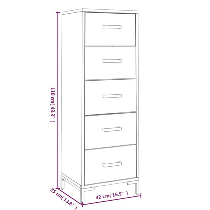 Kommode Tre 42x35x110 cm heltre furu
