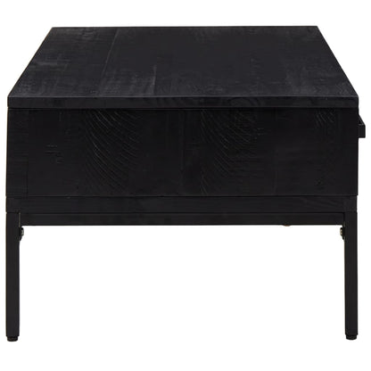 Salongbord Sofabord Svart 90x50x35 cm heltre furu