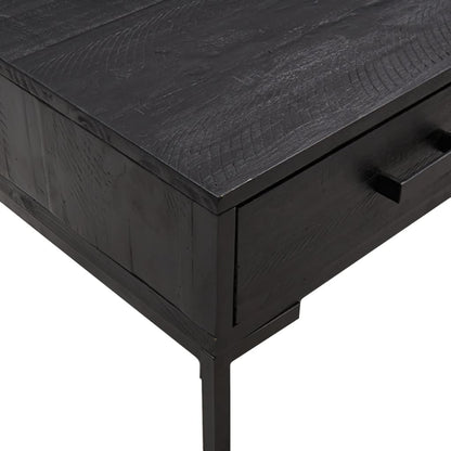 Salongbord Sofabord Svart 90x50x35 cm heltre furu