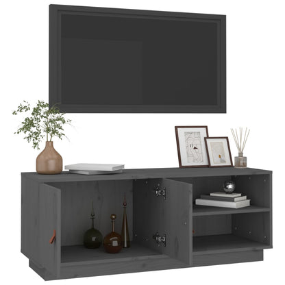 TV-Møbel Grå TV-benk 105x34x40 cm heltre furu