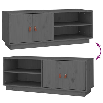 TV-Møbel Grå TV-benk 105x34x40 cm heltre furu