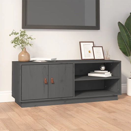 TV-Møbel Grå TV-benk 105x34x40 cm heltre furu