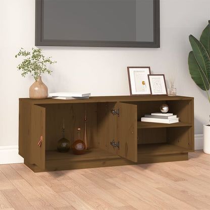 TV-Møbel Brun Tv-benk Honningbrun 105x34x40 cm heltre furu
