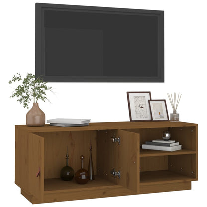 TV-Møbel Brun Tv-benk Honningbrun 105x34x40 cm heltre furu