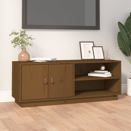 TV-Møbel Brun Tv-benk Honningbrun 105x34x40 cm heltre furu