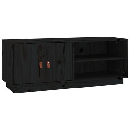 TV-Møbel Svart TV-benk 105x34x40 cm heltre furu