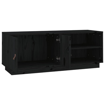TV-Møbel Svart TV-benk 105x34x40 cm heltre furu