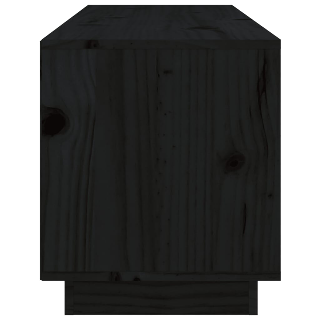 TV-Møbel Svart TV-benk 105x34x40 cm heltre furu