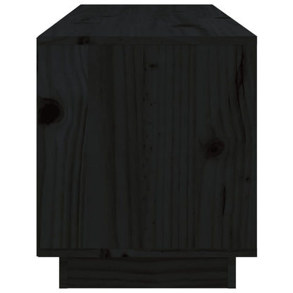 TV-Møbel Svart TV-benk 105x34x40 cm heltre furu