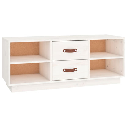 TV-Møbel Hvit TV-benk 100x34x40 cm heltre furu