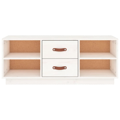 TV-Møbel Hvit TV-benk 100x34x40 cm heltre furu