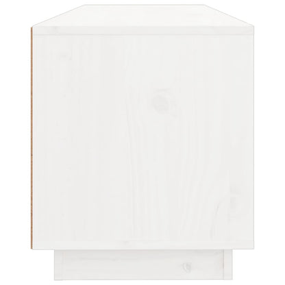 TV-Møbel Hvit TV-benk 100x34x40 cm heltre furu