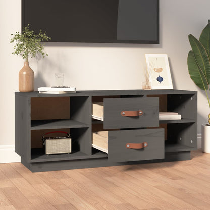 TV-Møbel Grå TV-benk 100x34x40 cm heltre furu