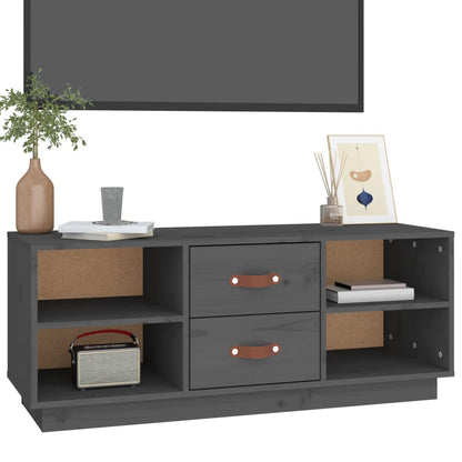 TV-Møbel Grå TV-benk 100x34x40 cm heltre furu