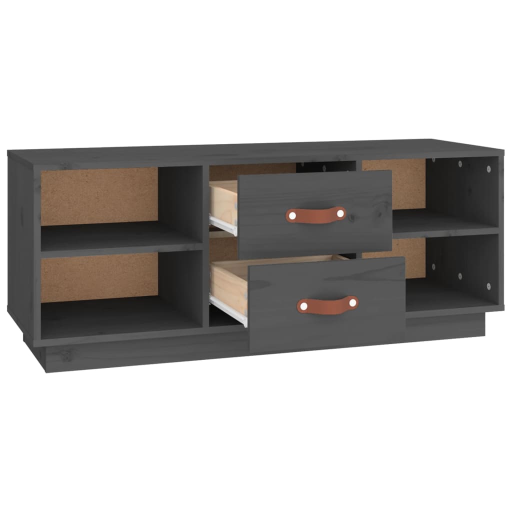 TV-Møbel Grå TV-benk 100x34x40 cm heltre furu