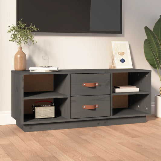 TV-Møbel Grå TV-benk 100x34x40 cm heltre furu