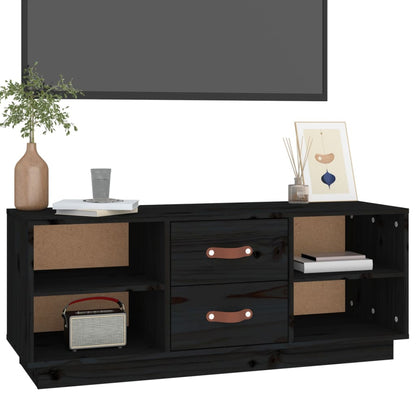TV-Møbel Svart Tv-benk 100x34x40 cm heltre furu