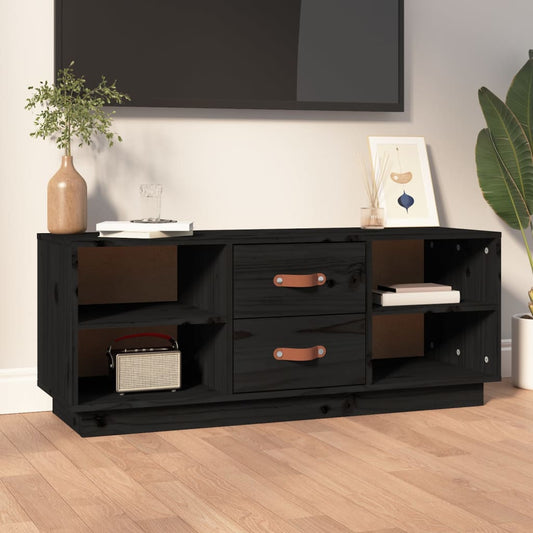 TV-Møbel Svart Tv-benk 100x34x40 cm heltre furu
