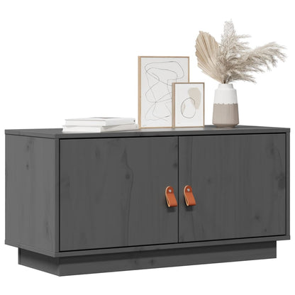 TV-Møbel Grå Tv-benk 80x34x40 cm heltre furu