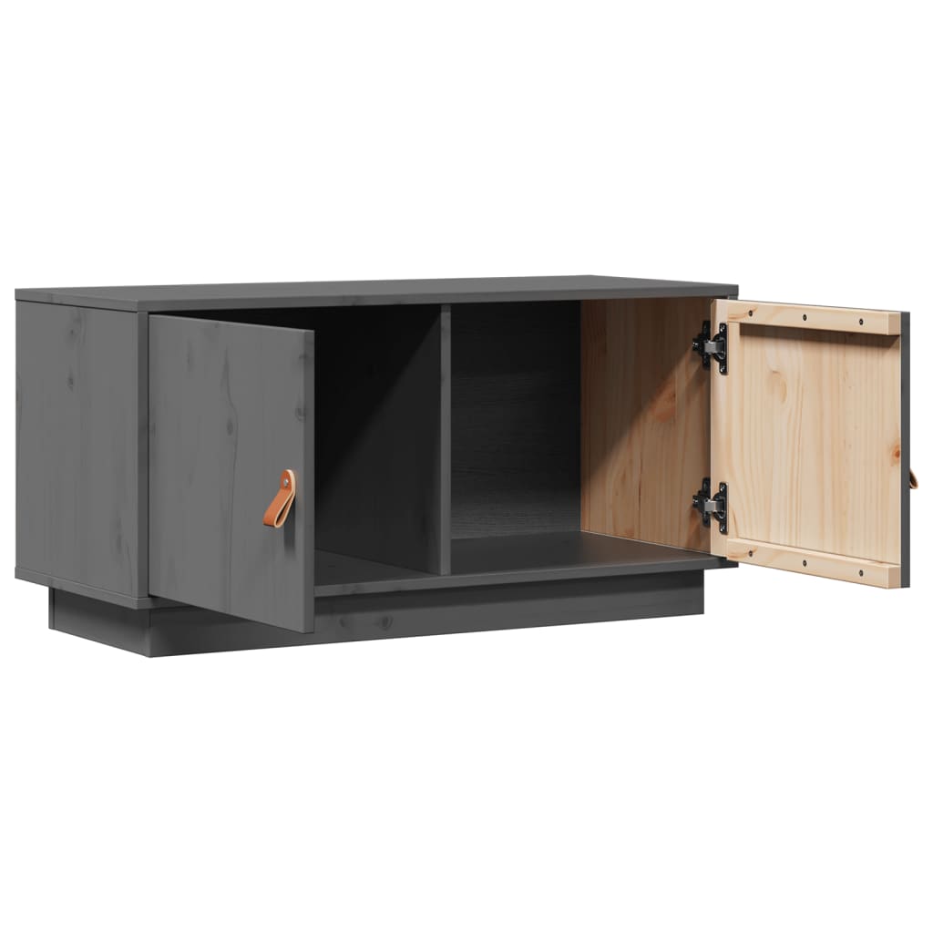TV-Møbel Grå Tv-benk 80x34x40 cm heltre furu