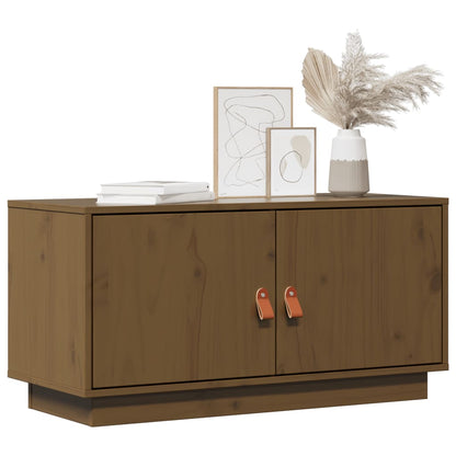 TV-Møbel Brun Tv-benk Honningbrun 80x34x40 cm heltre furu