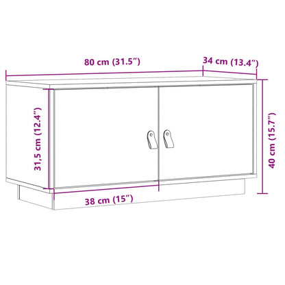 TV-Møbel Brun Tv-benk Honningbrun 80x34x40 cm heltre furu