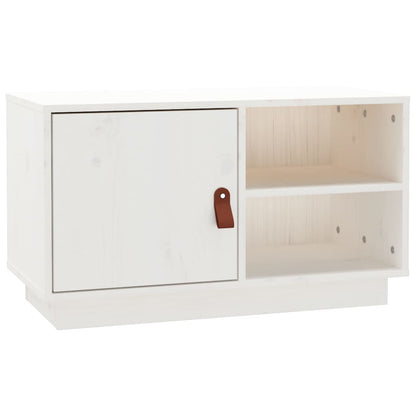 TV-Møbel Hvit Tv-benk 70x34x40 cm heltre furu