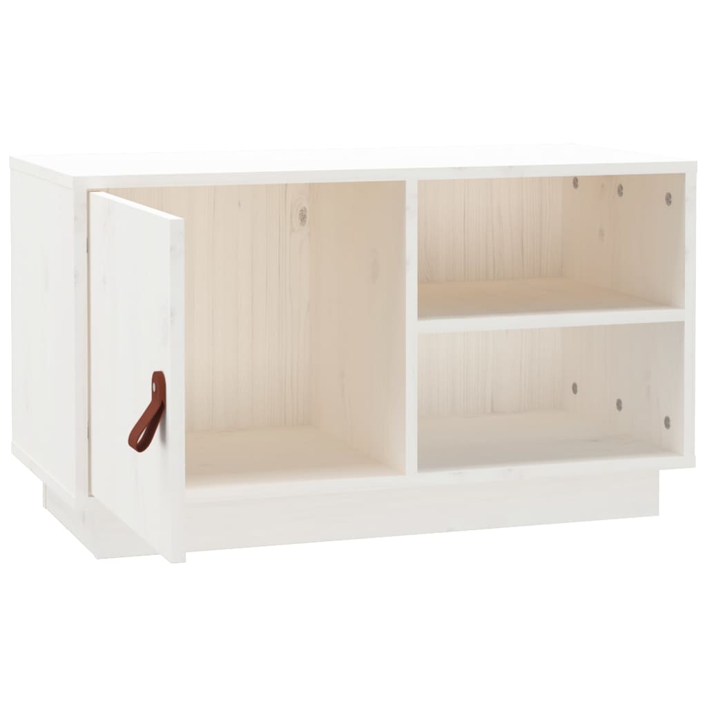 TV-Møbel Hvit Tv-benk 70x34x40 cm heltre furu