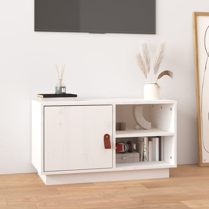 TV-Møbel Hvit Tv-benk 70x34x40 cm heltre furu