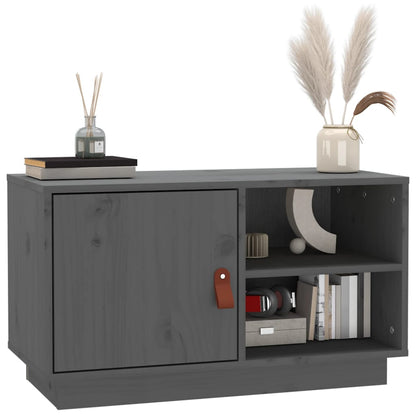 TV-Møbel Grå Tv-benk 70x34x40 cm heltre furu