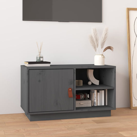 TV-Møbel Grå Tv-benk 70x34x40 cm heltre furu