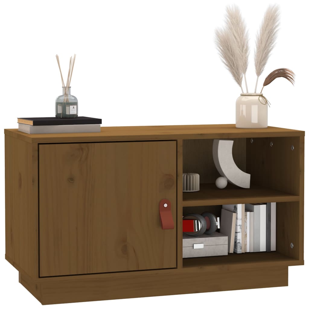 TV-Møbel Brun Tv-benk Honningbrun 70x34x40 cm heltre furu