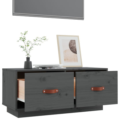 TV-Møbel Grå Tv-benk 80x34x35 cm heltre furu